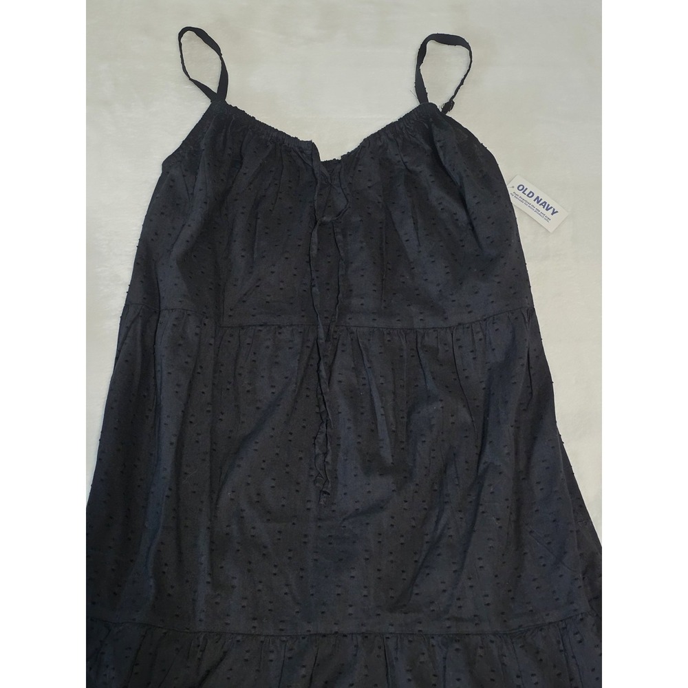Old Navy Womens XS Tall Babydoll black eyelet cami mini dress NWT - Picture 4 of 7